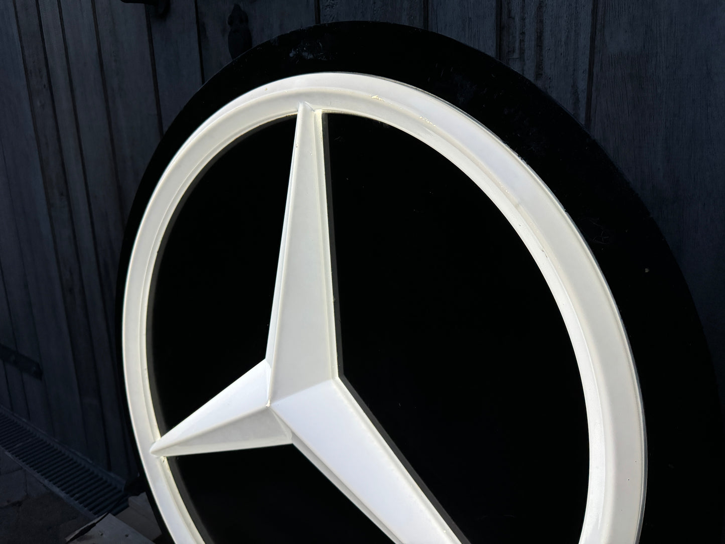 Mercedes Benz Dealership Vintage Round Illuminated Sign #D14
