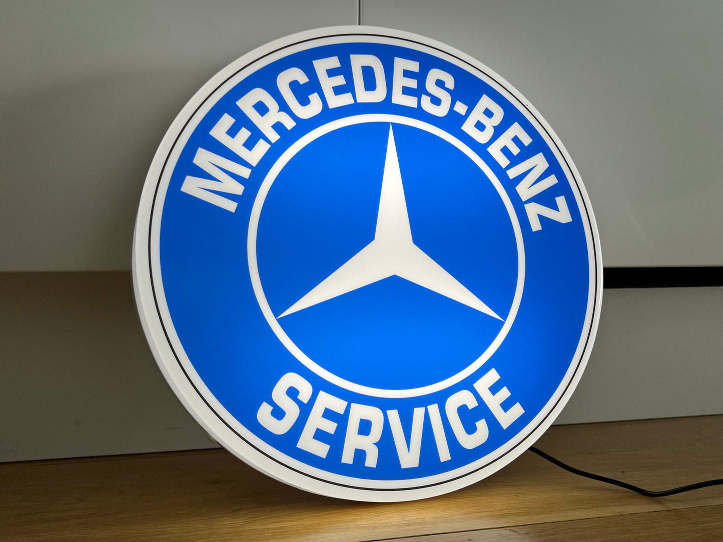 Mercedes Benz Service Round Illuminated Logo Sign #B54