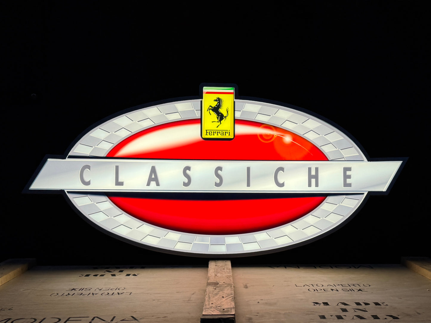 Ferrari Classiche Illuminated Logo Sign #D32