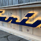 Pininfarina Illuminated Metal Sign Blue #D16