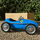 American Retro Racer Pedal Car Blue and Yellow #S16