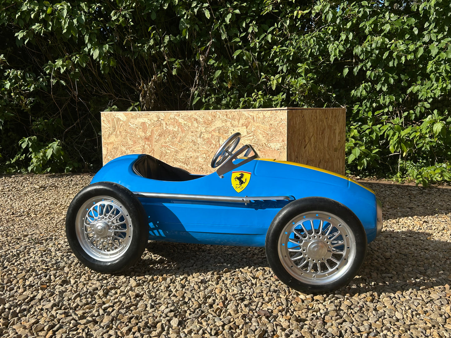 American Retro Racer Pedal Car Blue and Yellow #S16