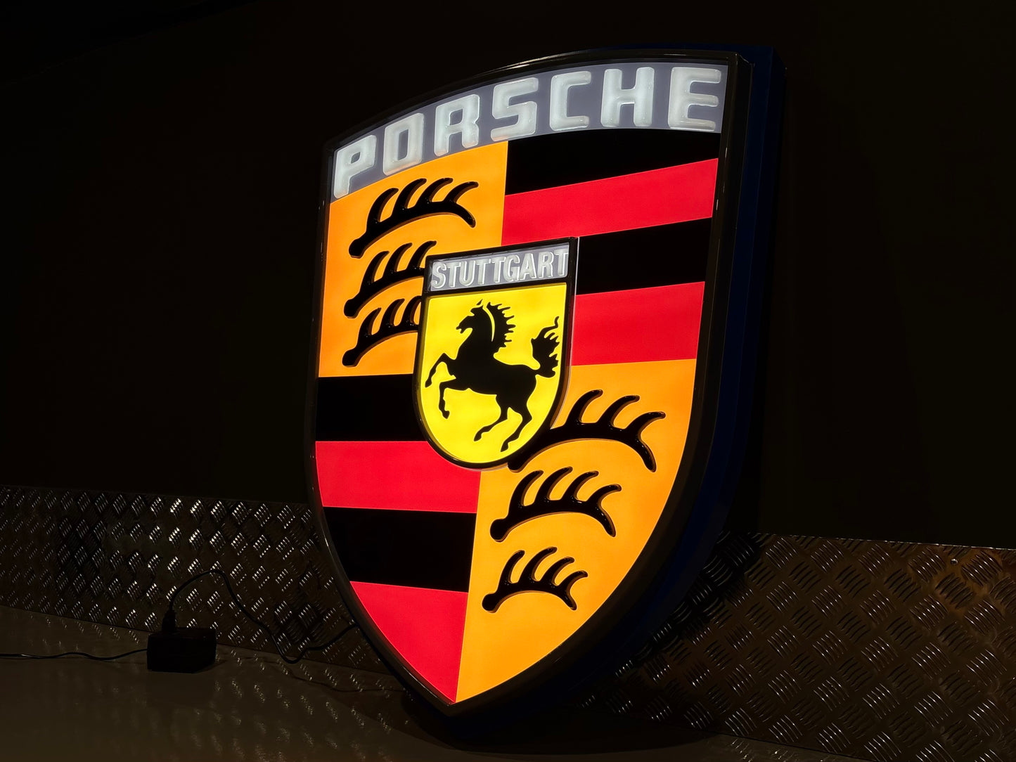 Porsche Crest Dealership Illuminated Sign #D38