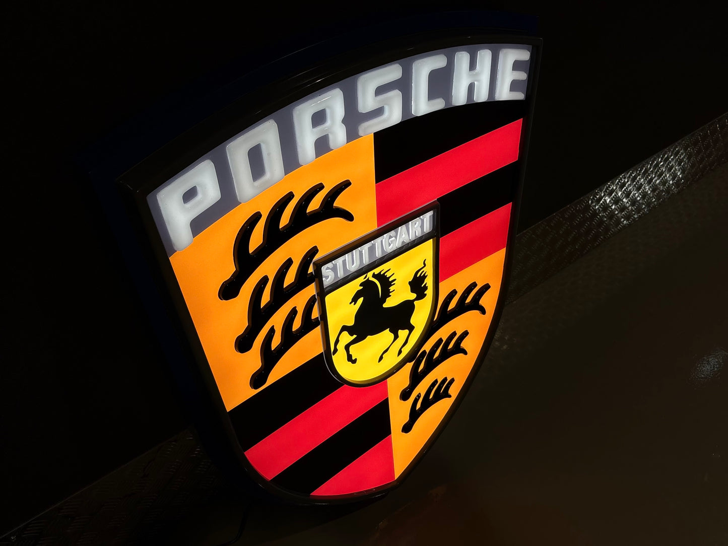 Porsche Crest Dealership Illuminated Sign #D38