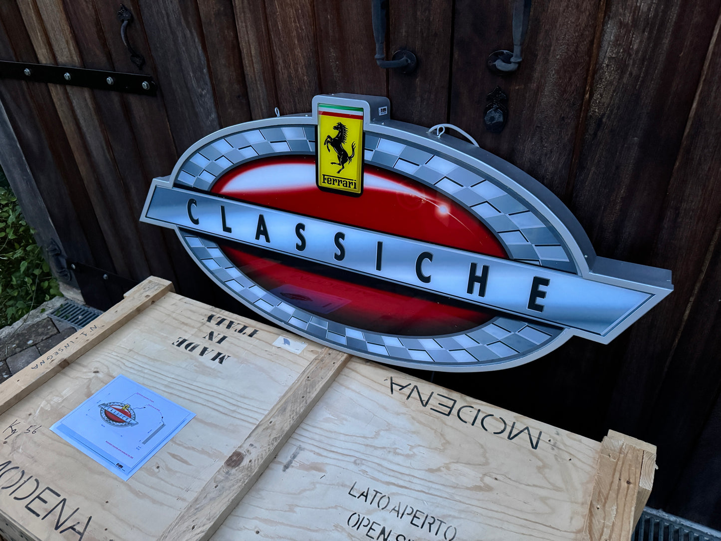 Ferrari Classiche Illuminated Logo Sign #D32