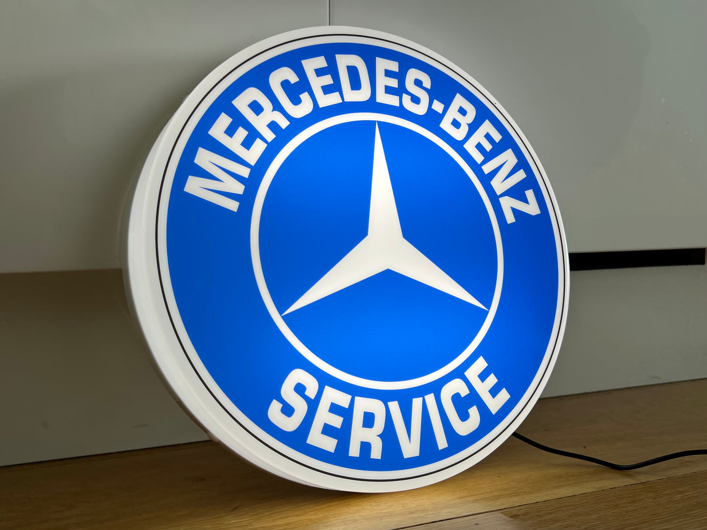 Mercedes Benz Service Round Illuminated Logo Sign #B54