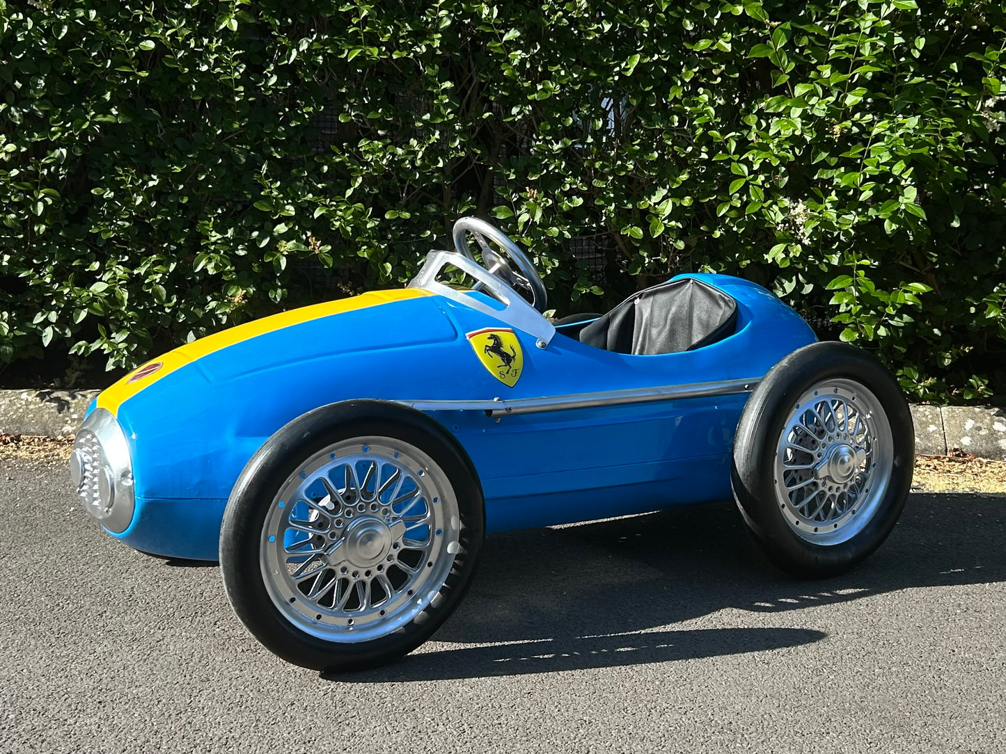 American Retro Racer Pedal Car Blue and Yellow #S16