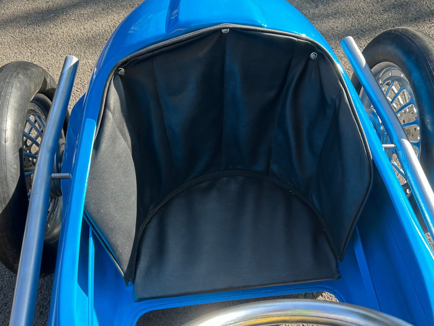 American Retro Racer Pedal Car Blue and Yellow #S16