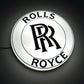 Rolls Royce Round Illuminated Logo Sign #B61