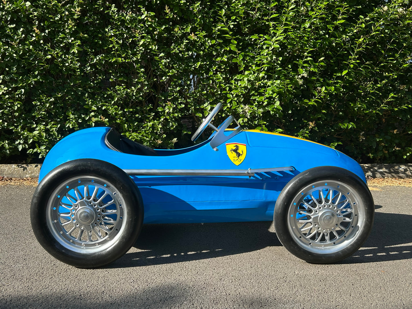 American Retro Racer Pedal Car Blue and Yellow #S16