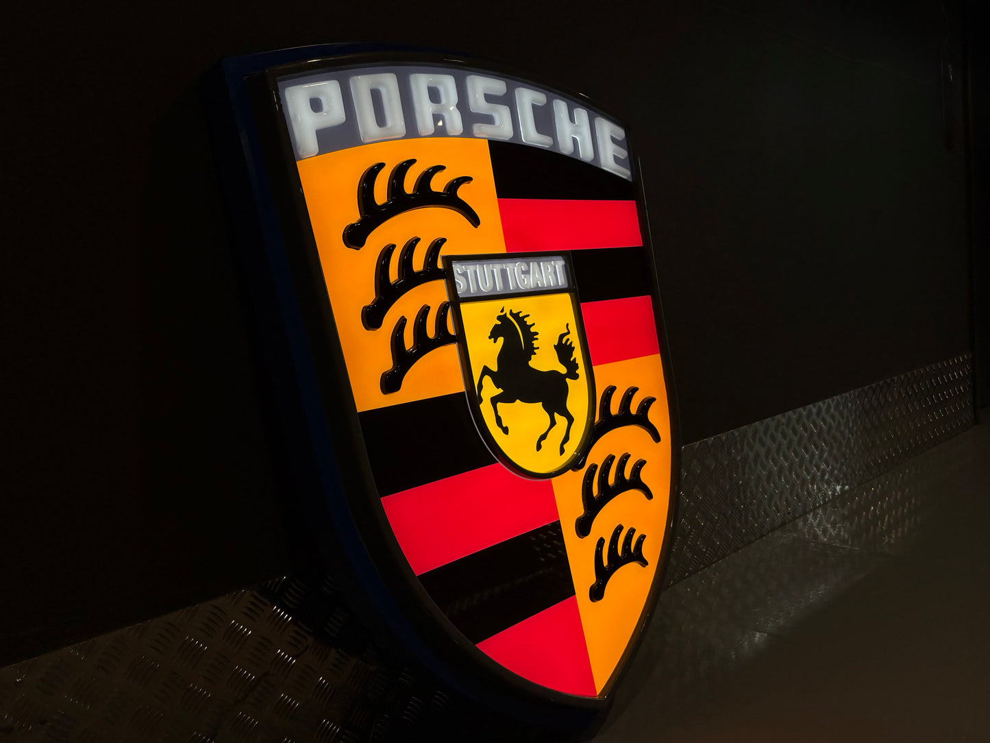 Porsche Crest Dealership Illuminated Sign #D38