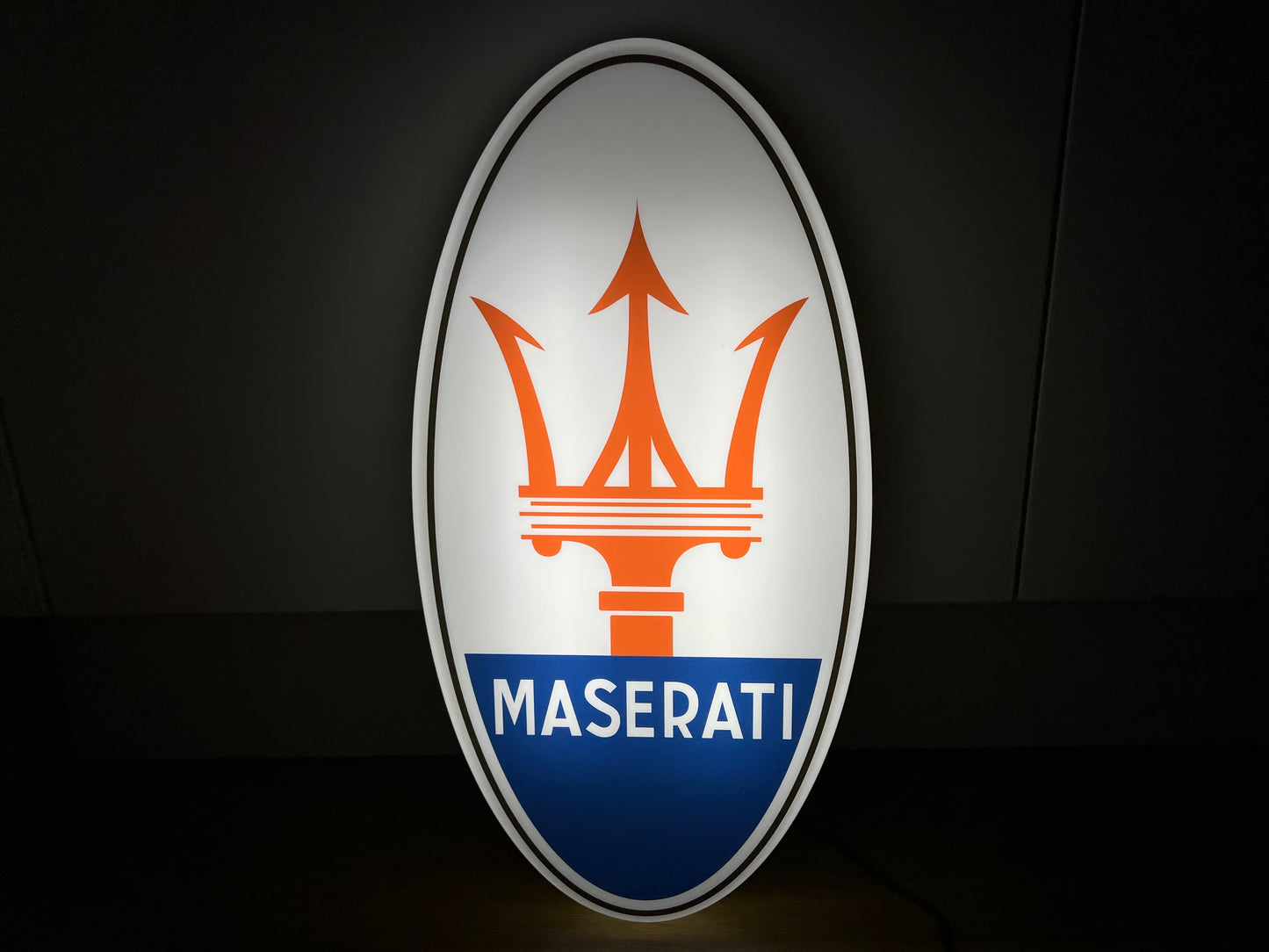 Maserati Illuminated Logo Sign #B51