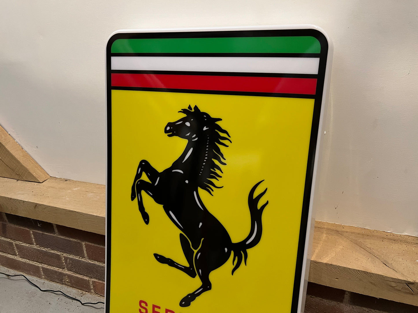 Ferrari Servizio Assistenza Illuminated Logo Sign #B29