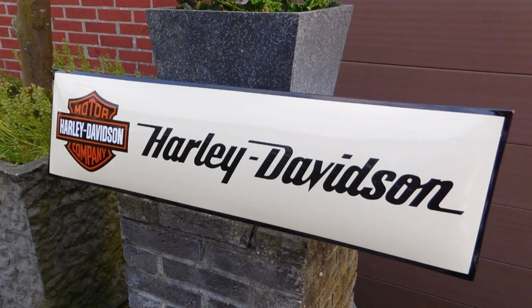 Harley Davidson Motorcycles Enamel Sign #A49