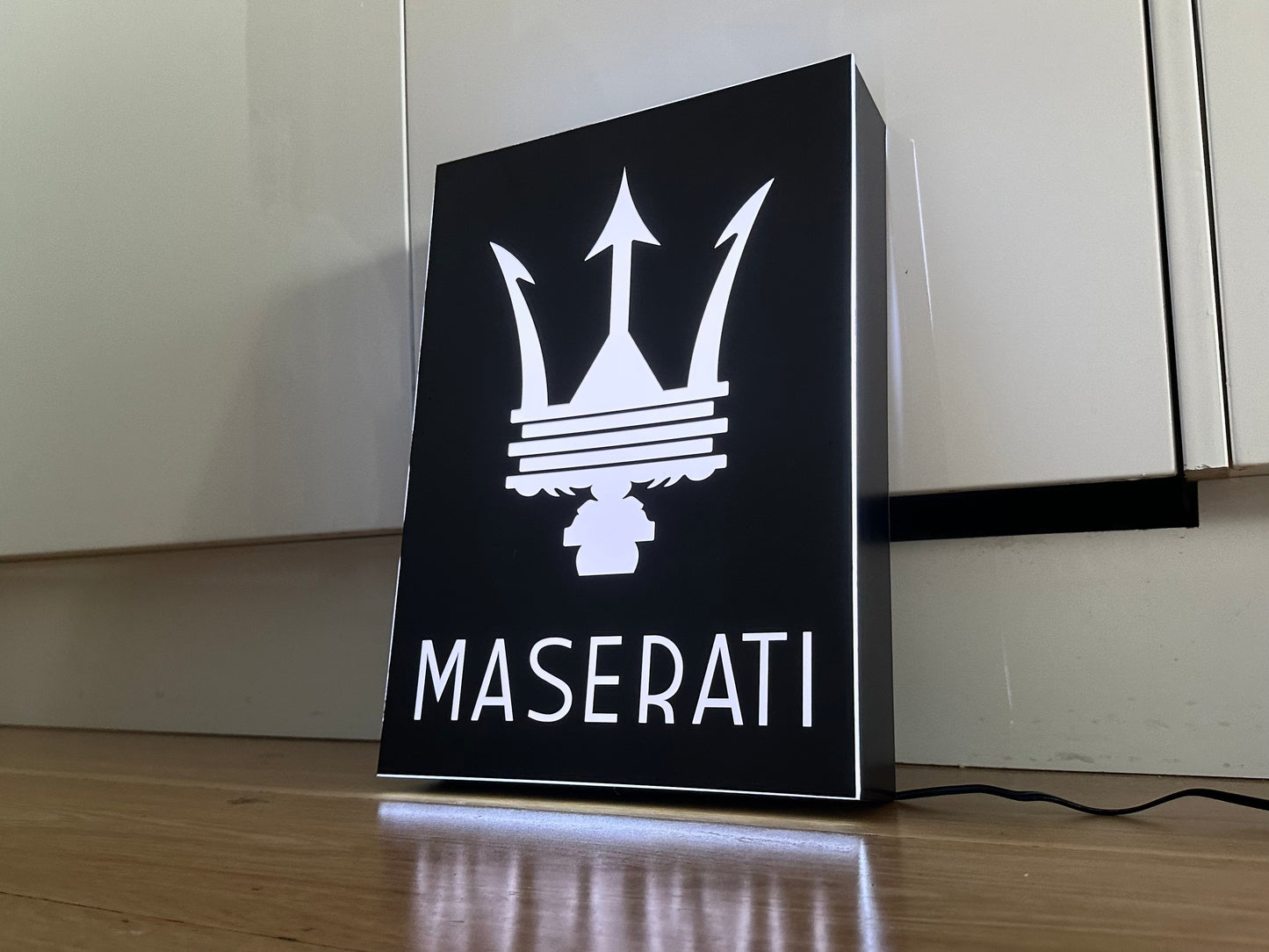 Maserati Illuminated Light Box Logo Sign #B50