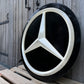 Mercedes Benz Dealership Vintage Round Illuminated Sign #D14