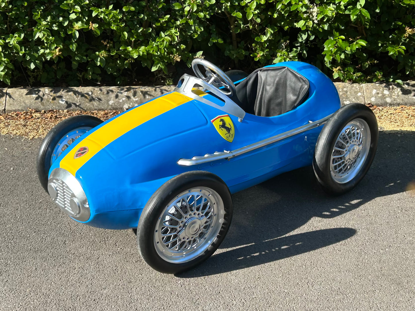 American Retro Racer Pedal Car Blue and Yellow #S16