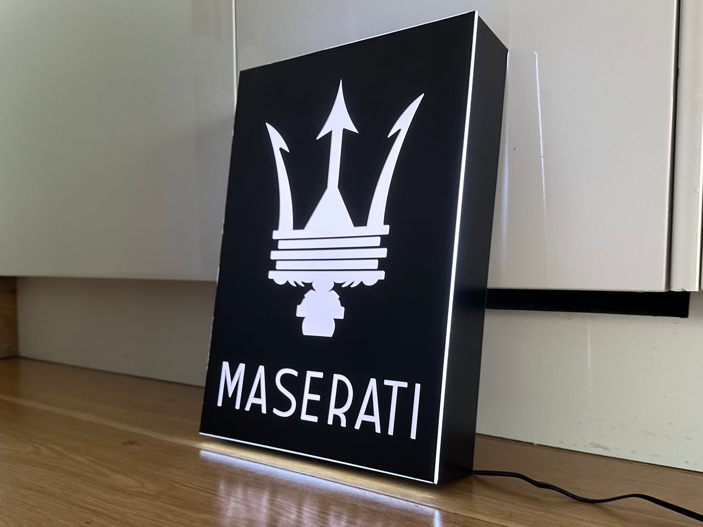 Maserati Illuminated Light Box Logo Sign #B50