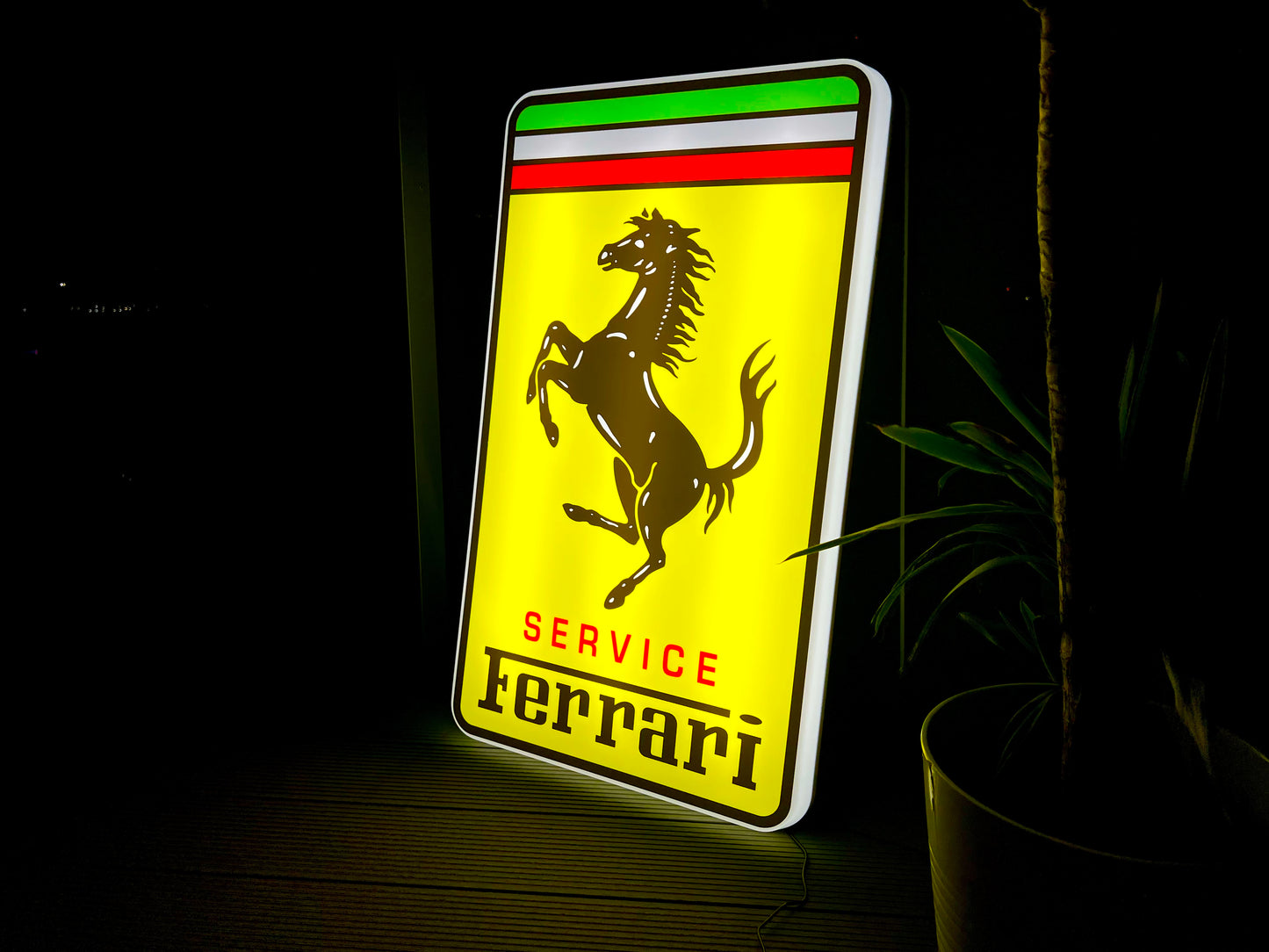 Ferrari Service Illuminated Logo Sign #B28