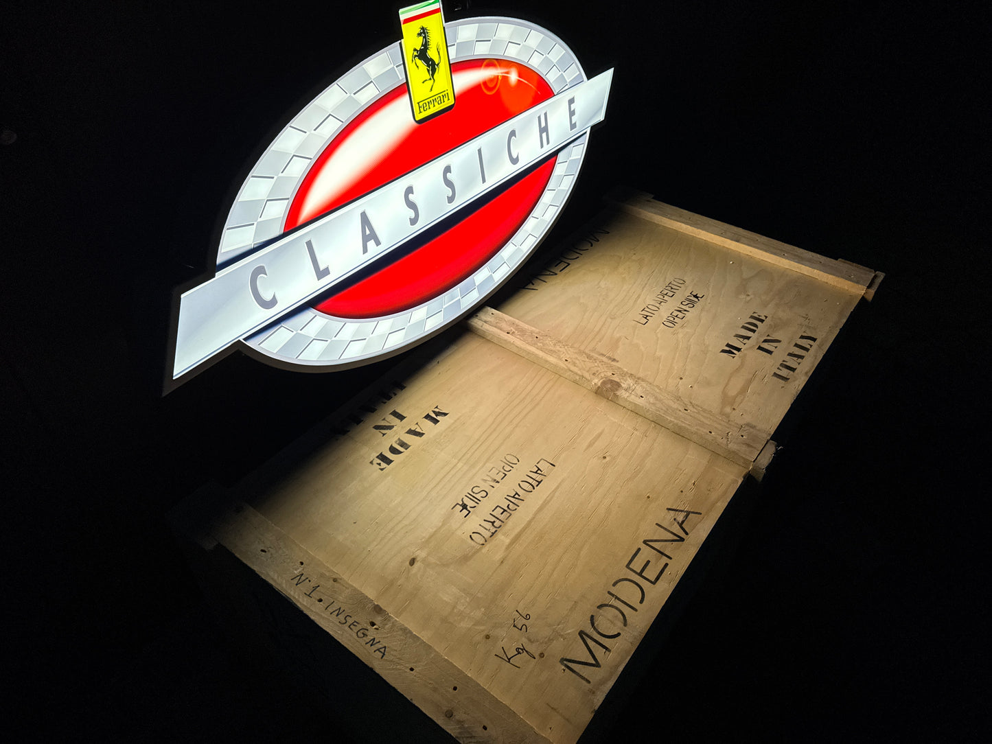Ferrari Classiche Illuminated Logo Sign #D32