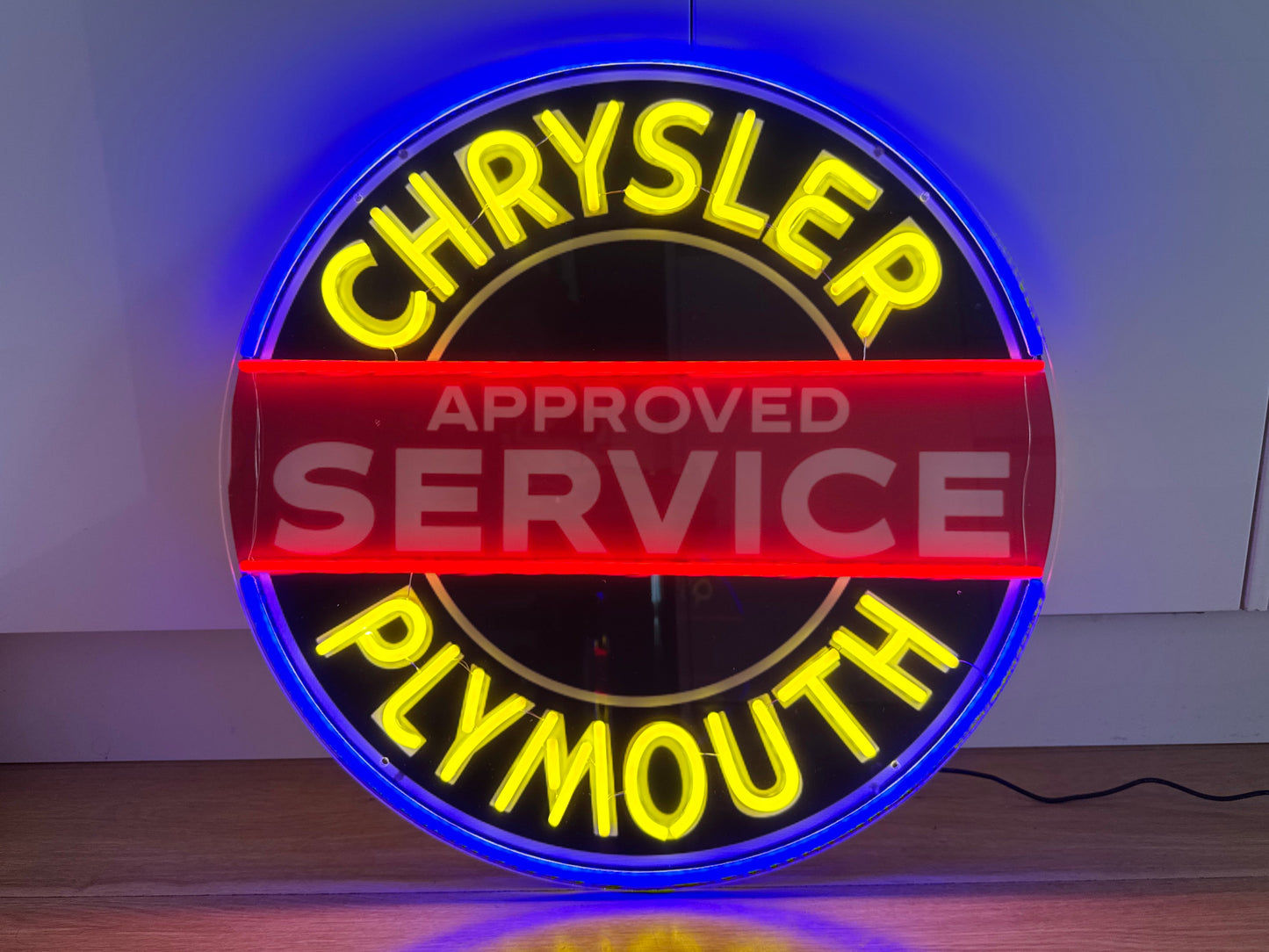 Chrysler Plymouth Neon Sign Approved Service #N142