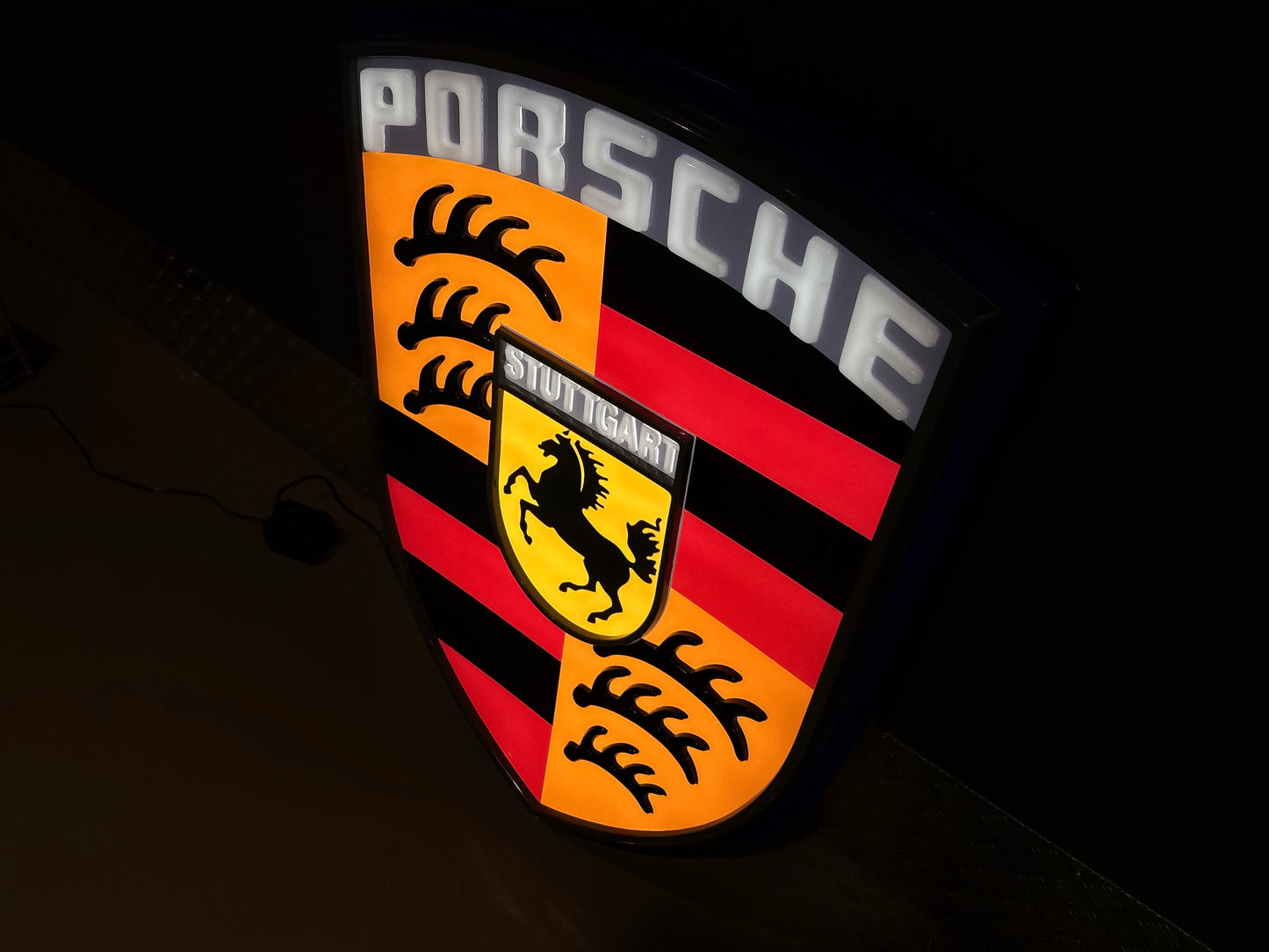 Porsche Crest Dealership Illuminated Sign #D38
