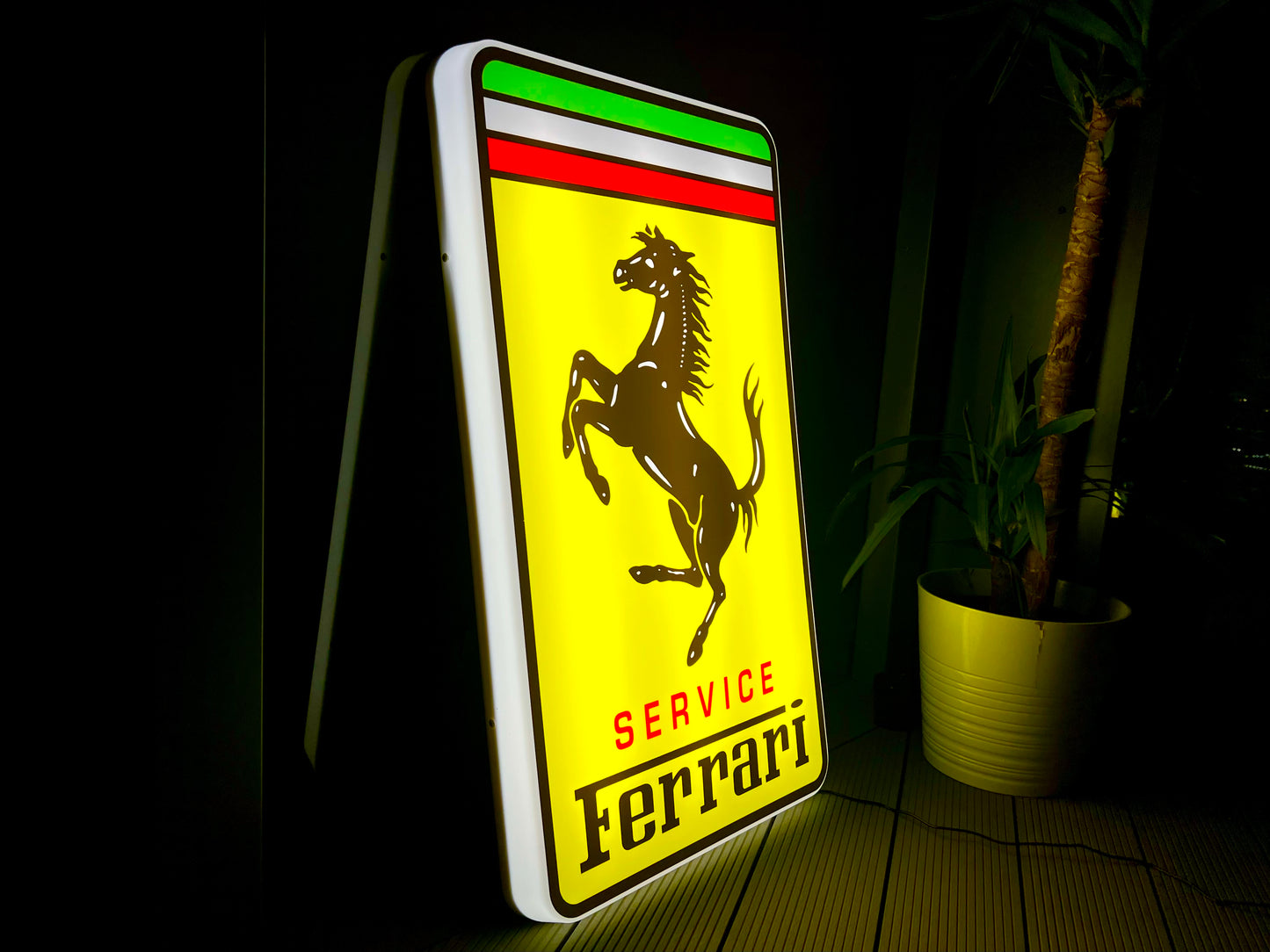 Ferrari Service Illuminated Logo Sign #B28