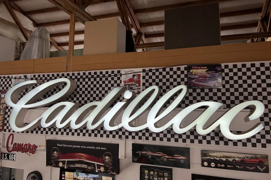 Cadillac Dealership Illuminated Logo Sign #D46