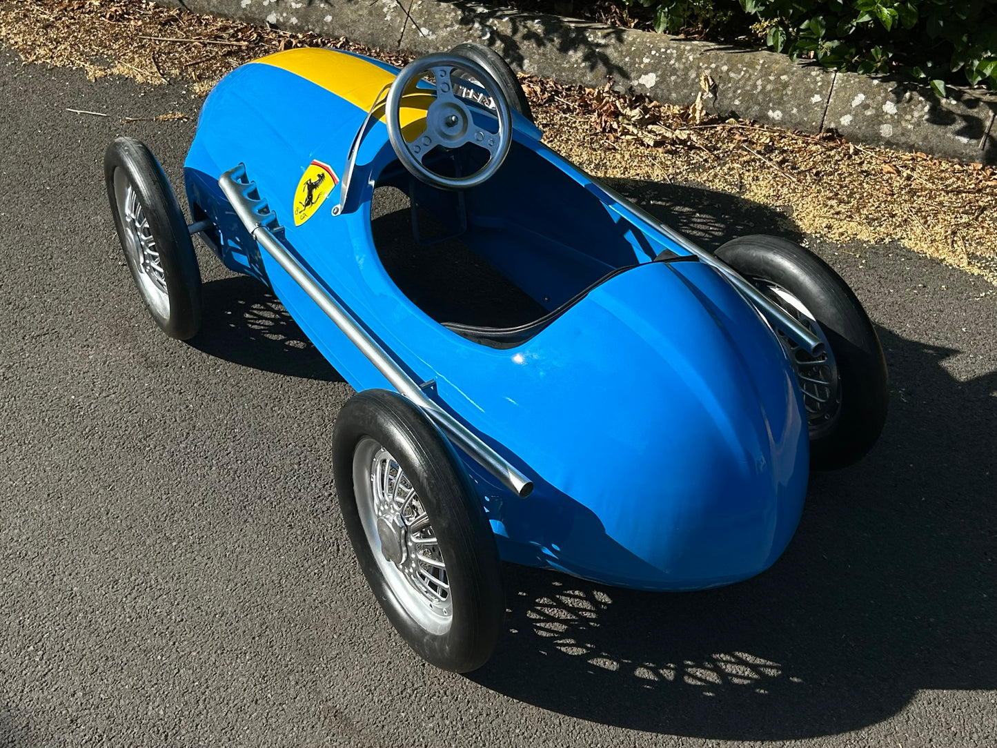 American Retro Racer Pedal Car Blue and Yellow #S16