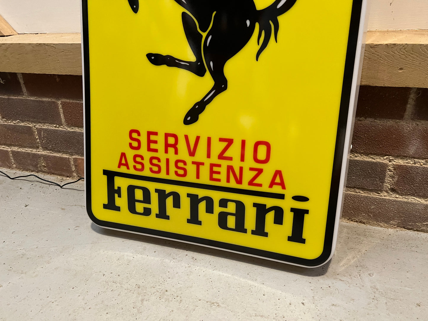 Ferrari Servizio Assistenza Illuminated Logo Sign #B29