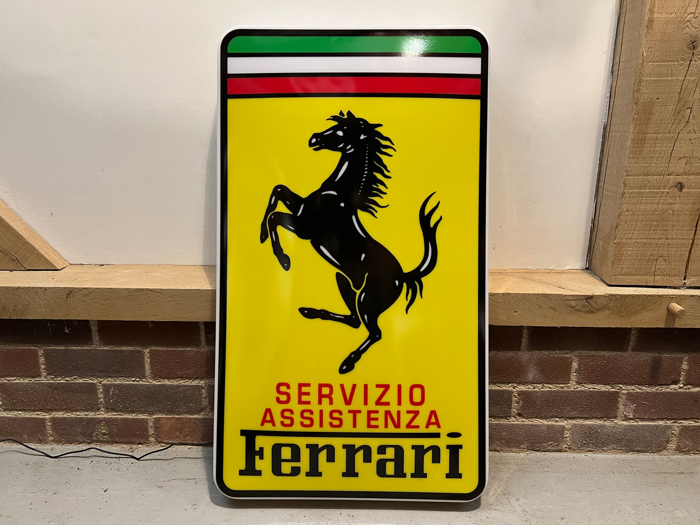 Ferrari Servizio Assistenza Illuminated Logo Sign #B29
