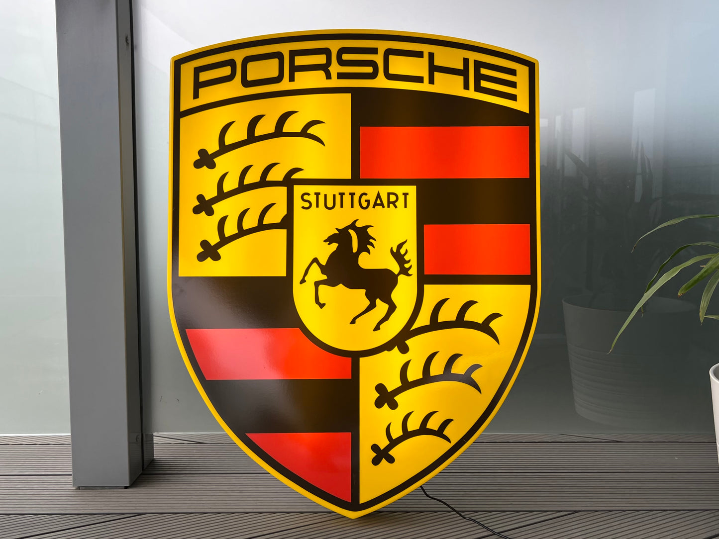 Porsche Crest Illuminated Sign #B59