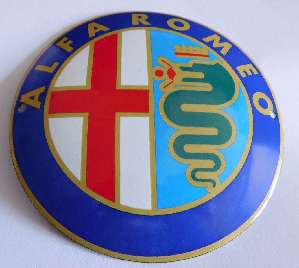 Alfa Romeo Enamel Sign #A2