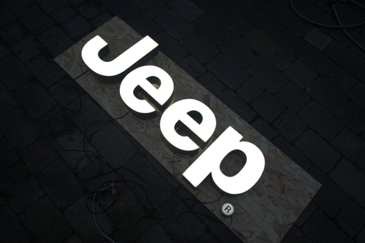 Jeep Dealership Illuminated Logo Sign #D47