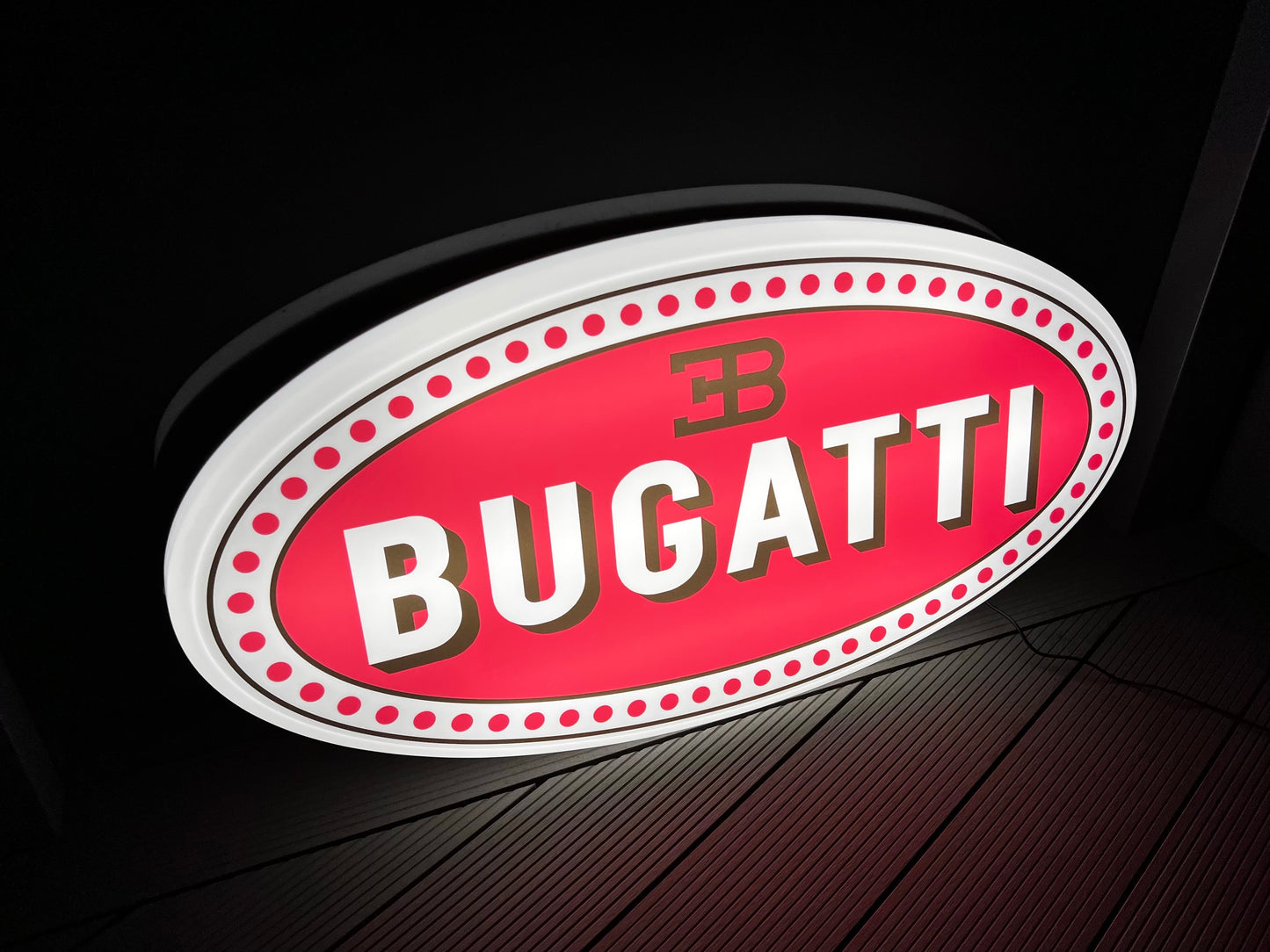 Bugatti Illuminated Logo Sign #B17