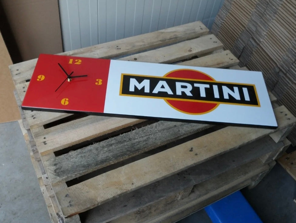 Martini Enamel Clock Sign #A58