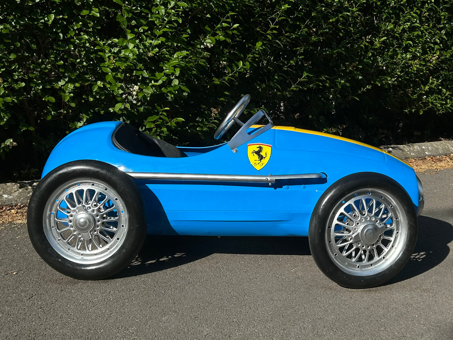 American Retro Racer Pedal Car Blue and Yellow #S16