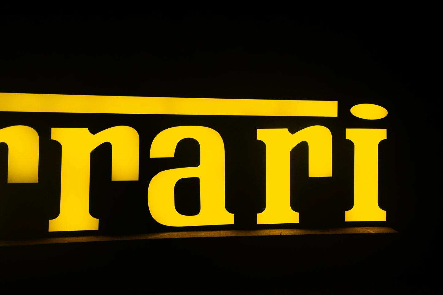 Ferrari Spellout Illuminated Logo Sign #D7