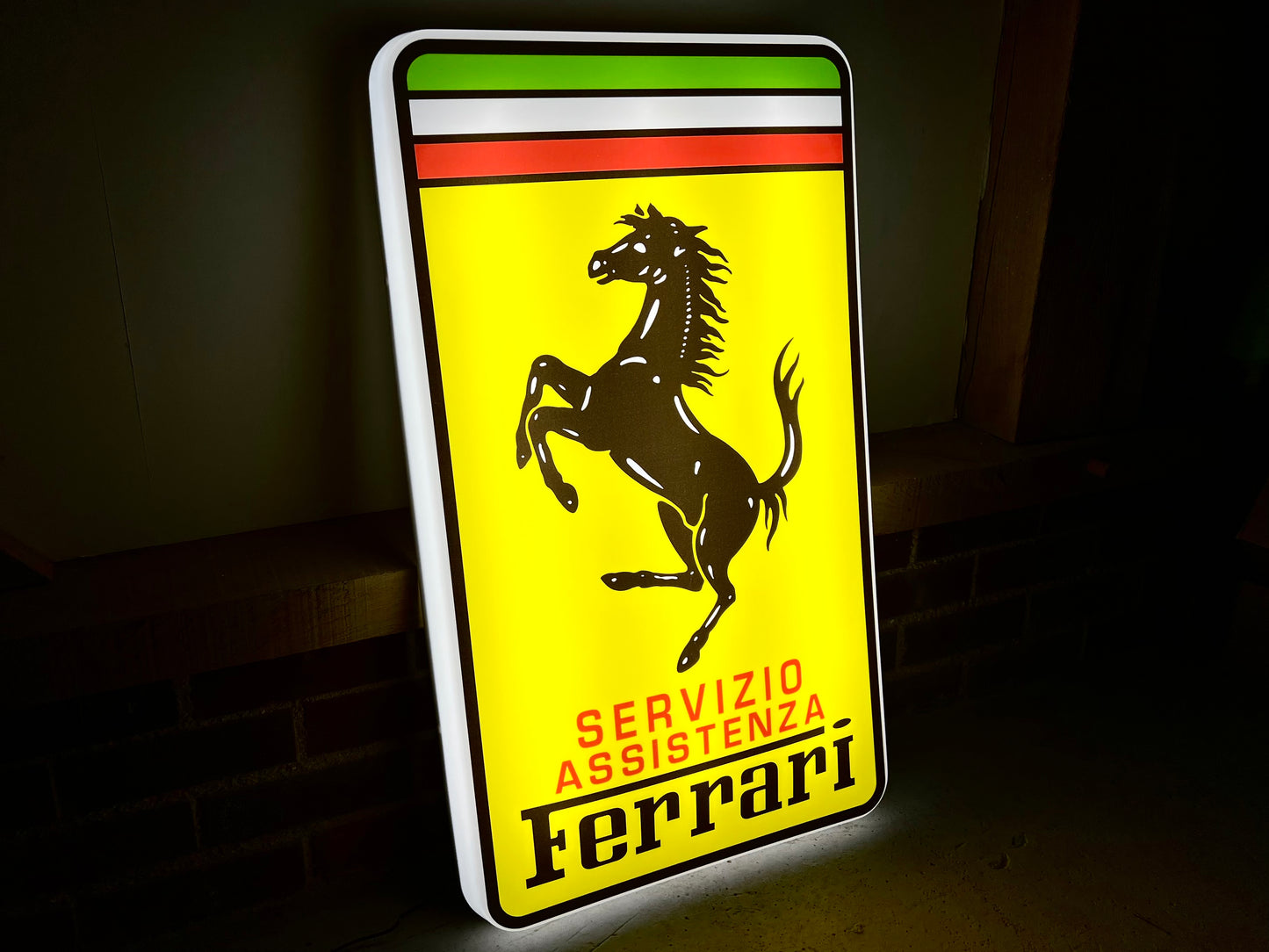 Ferrari Servizio Assistenza Illuminated Logo Sign #B29