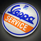 Vespa Service Round Illuminated Logo Sign #B66