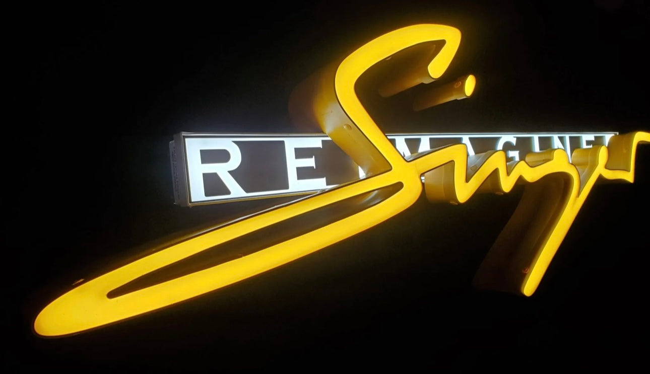 Singer Reimagined Porsche Illuminated Sign #D21