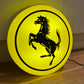 Ferrari Round Illuminated Logo Sign #B26
