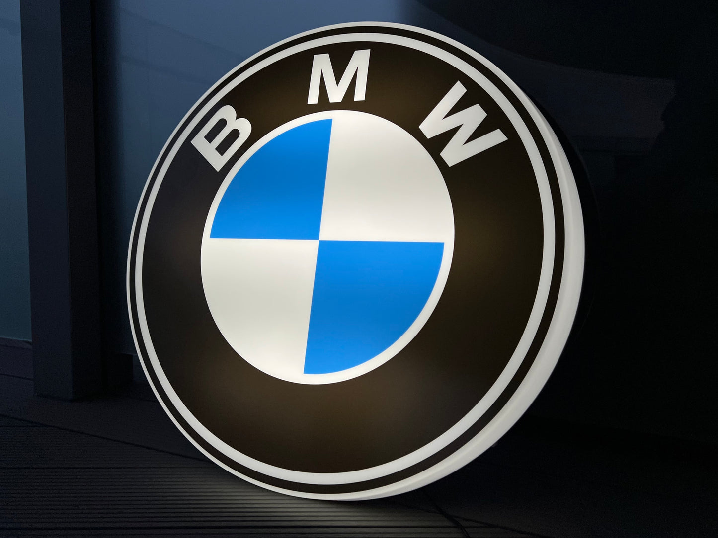 BMW Round Illuminated Logo Sign #B15