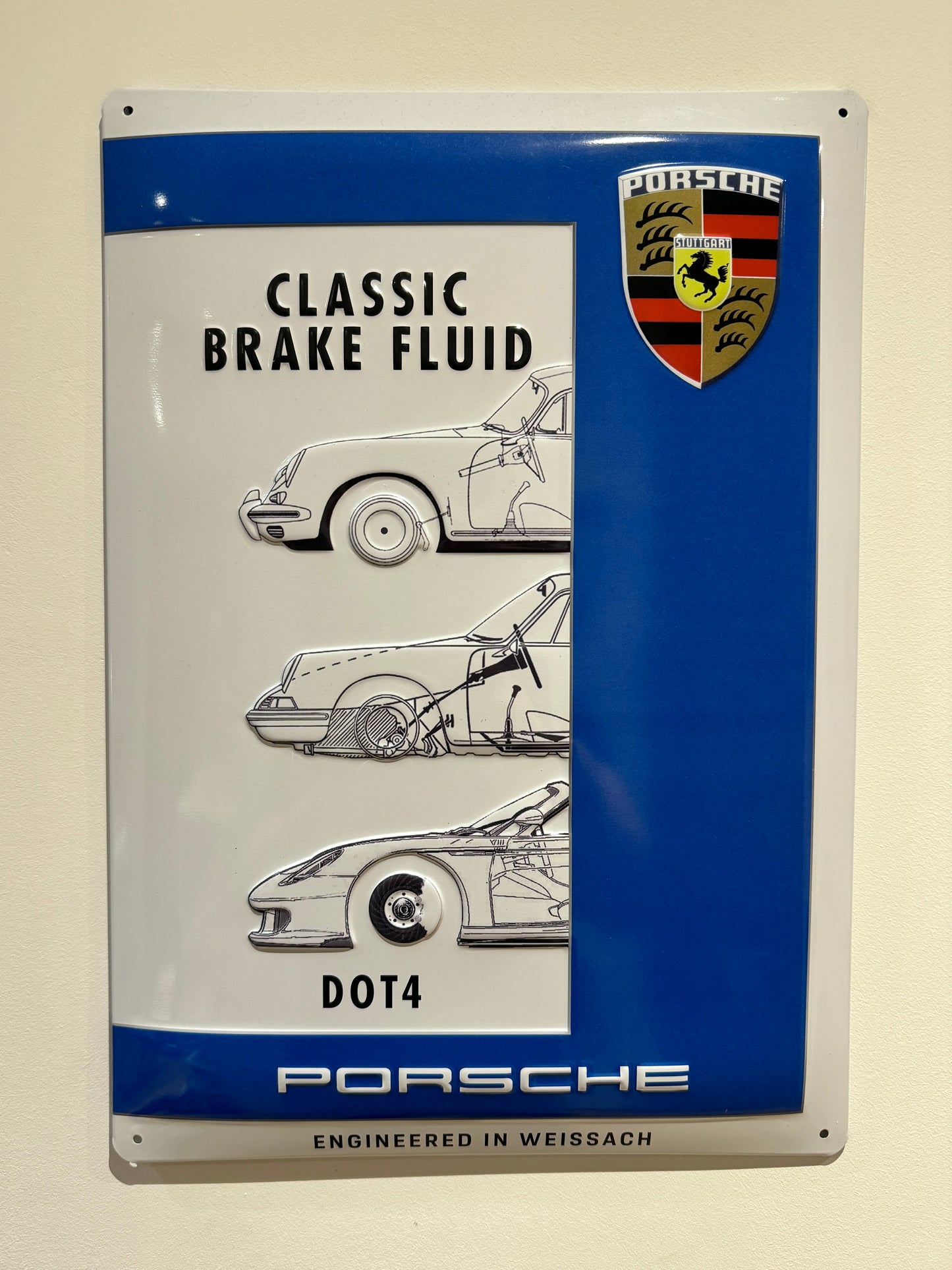 Porsche Classic Metal Embossed Sign #A91