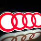 AUDI Rings Illuminated Logo Sign #B8