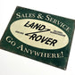 Land Rover Metal Sign #A85