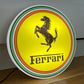 Ferrari Round Illuminated Logo Sign #B27
