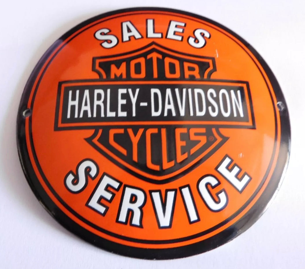 Harley Davidson Motorcycles Enamel Sign #A52