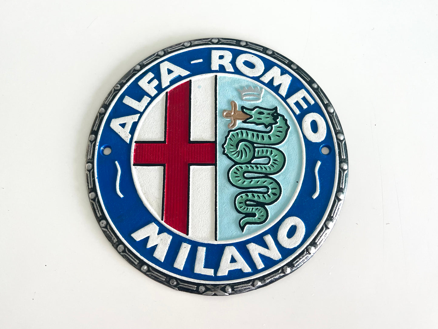 Alfa Romeo Round Cast Iron Sign #A3