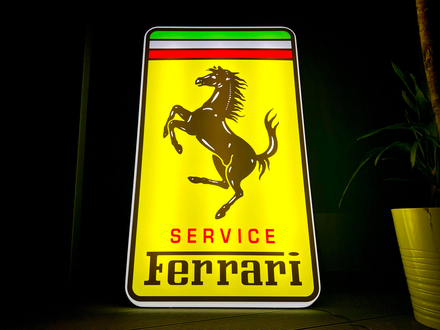 Ferrari Service Illuminated Logo Sign #B28